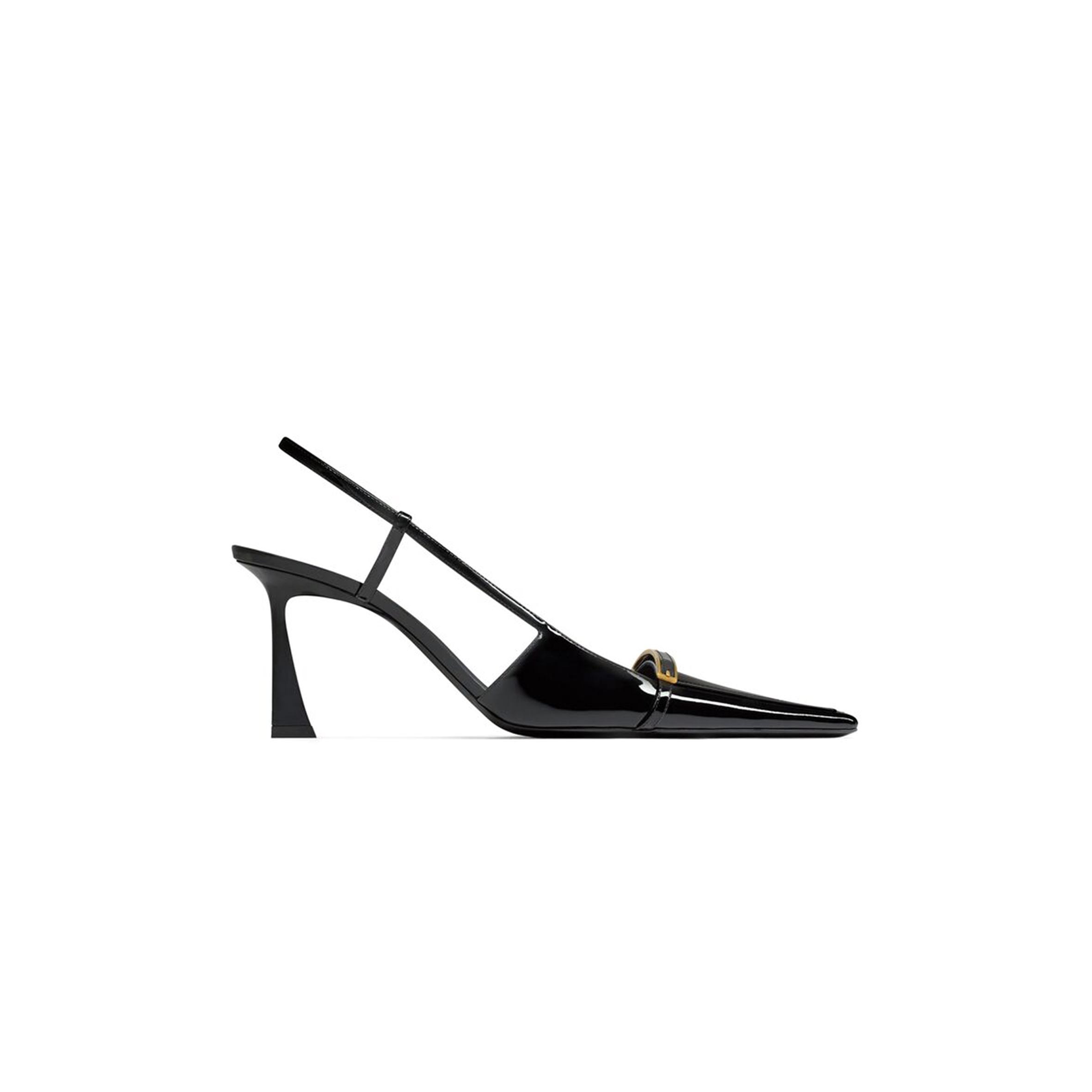 YSL JACQUELINE SLINGBACK PUMPS IN PATENT LEATHER 8061291TVAT1000 YSL JACQUELINE SLINGBACK PUMPS IN PATENT LEATHER 8061291TVAT1000